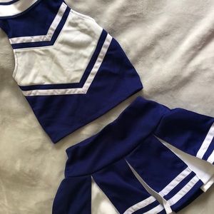 Blue & White Cheerleading Set